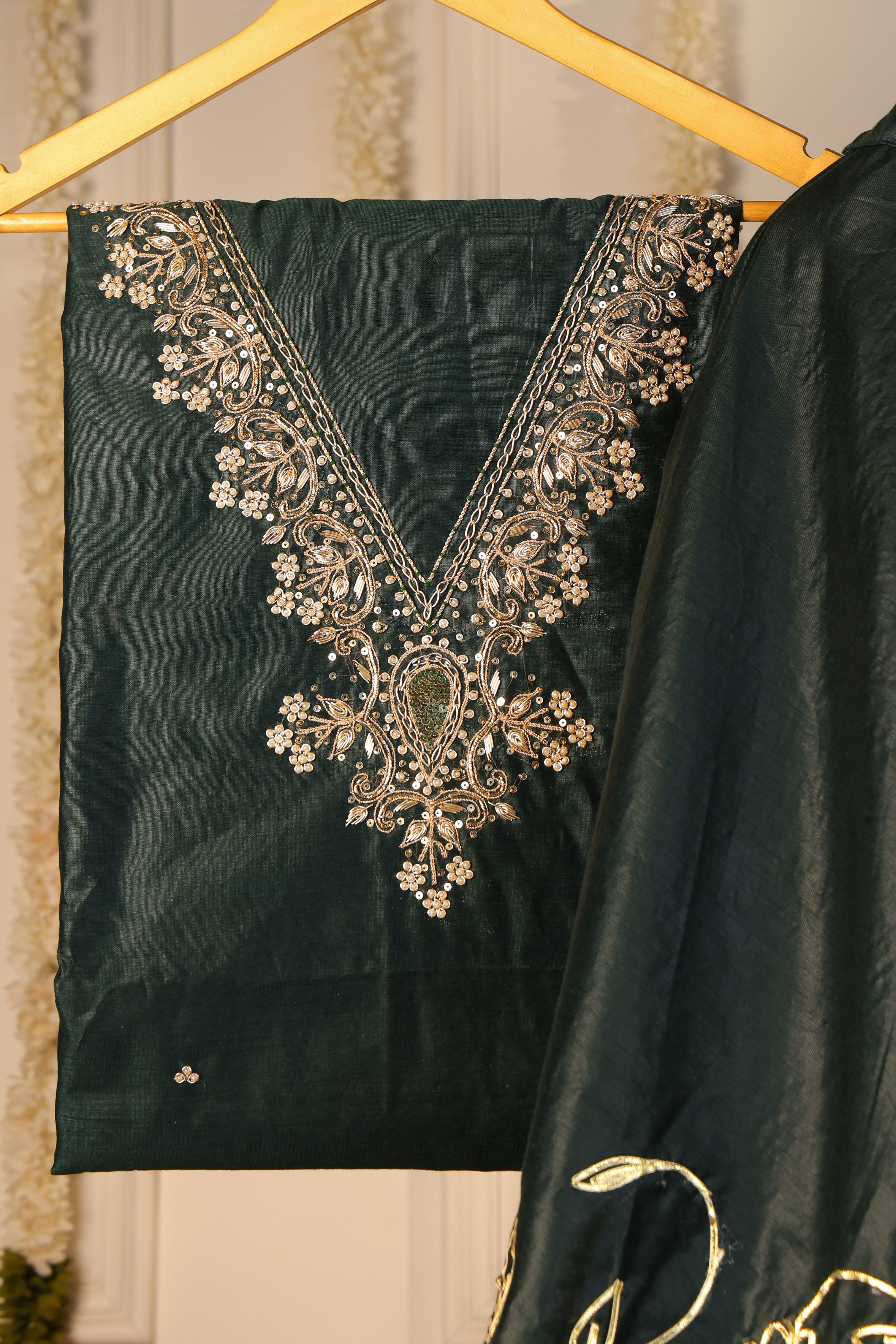 Emerald Royale Semi-Stitched Lehenga Set