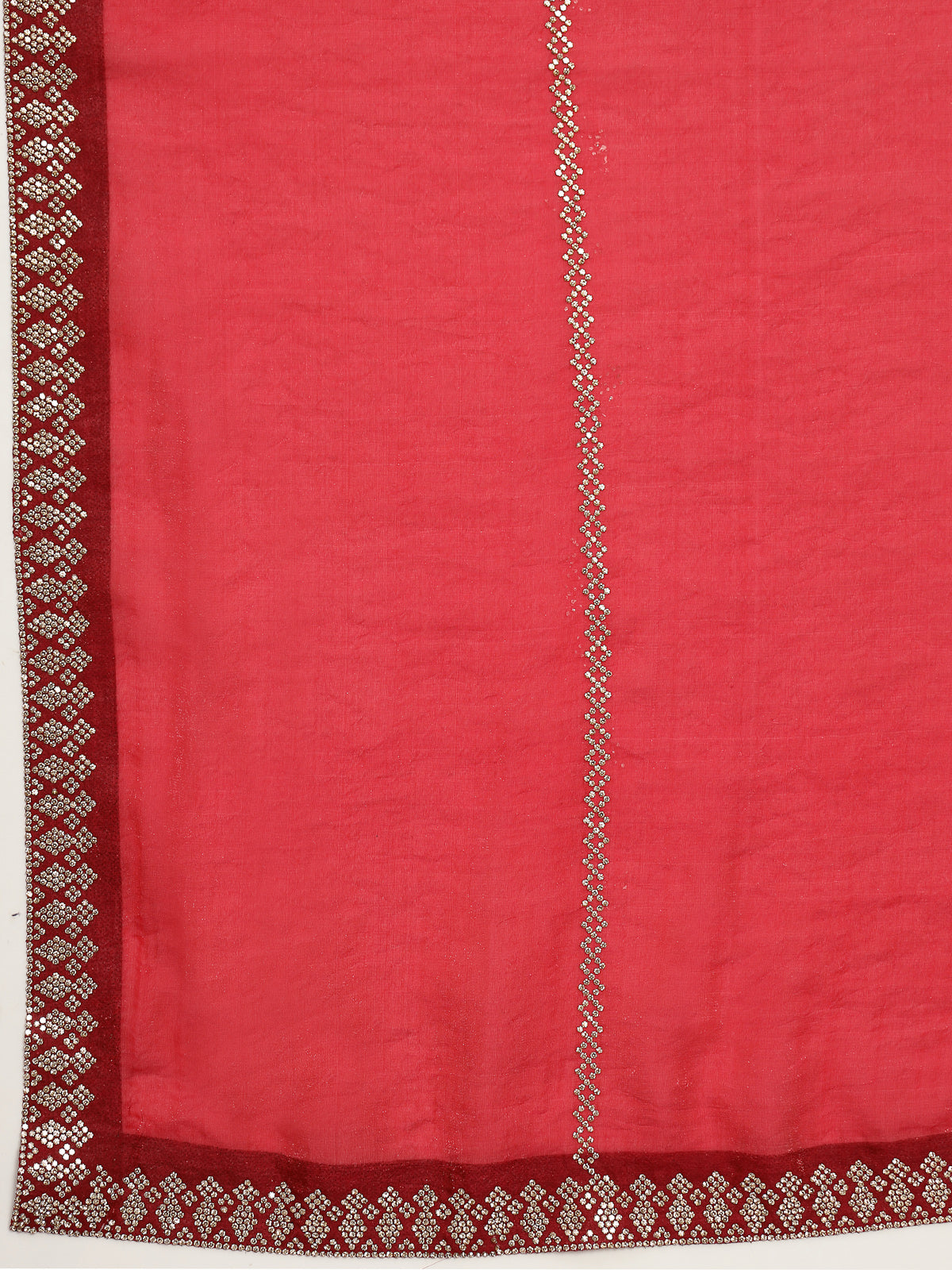 Red Designer Satin Saree