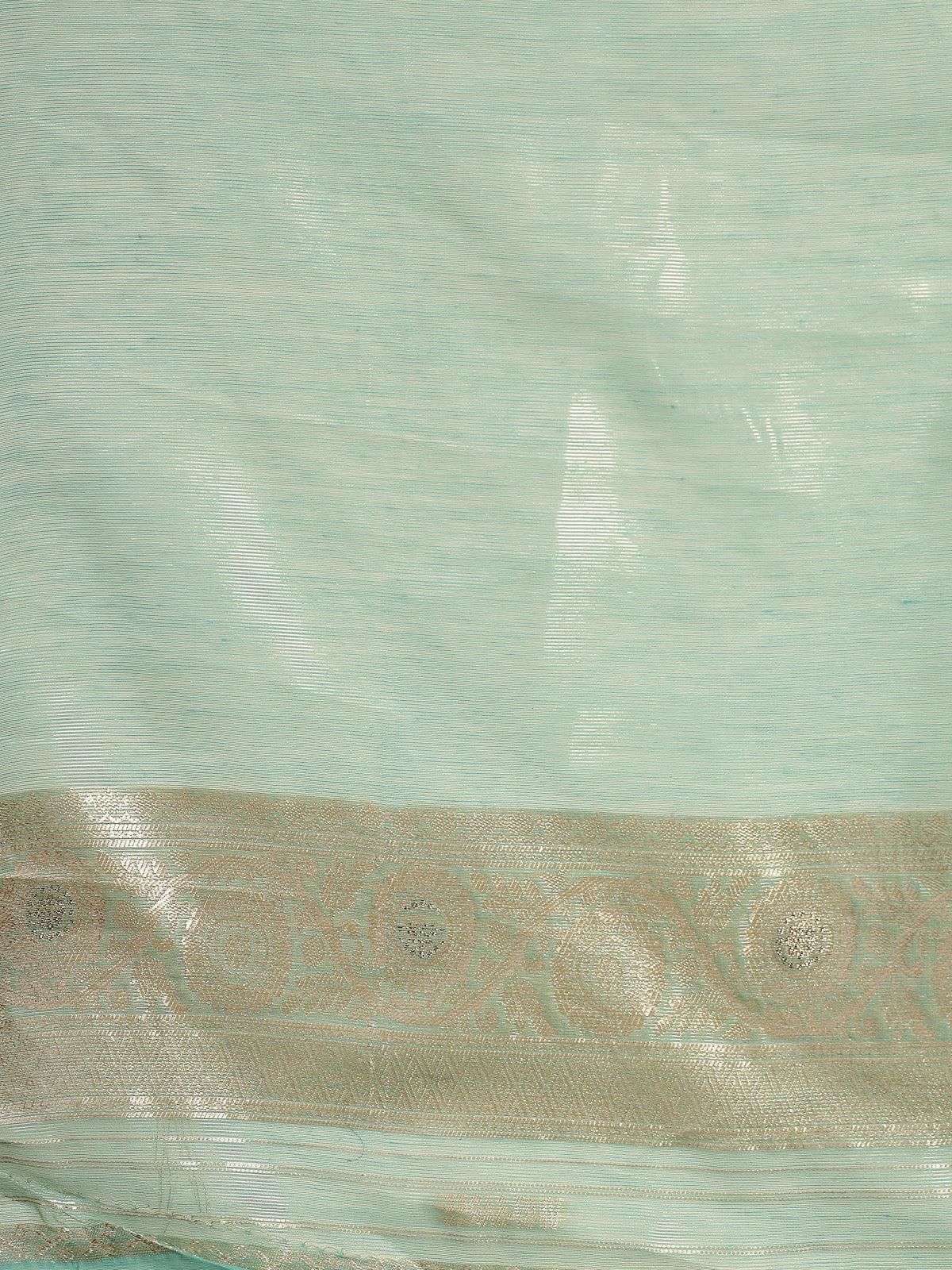 Mint Green Handwoven Satin Silk Saree